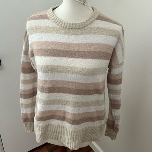 Time and Tru Neutral Striped Sweater